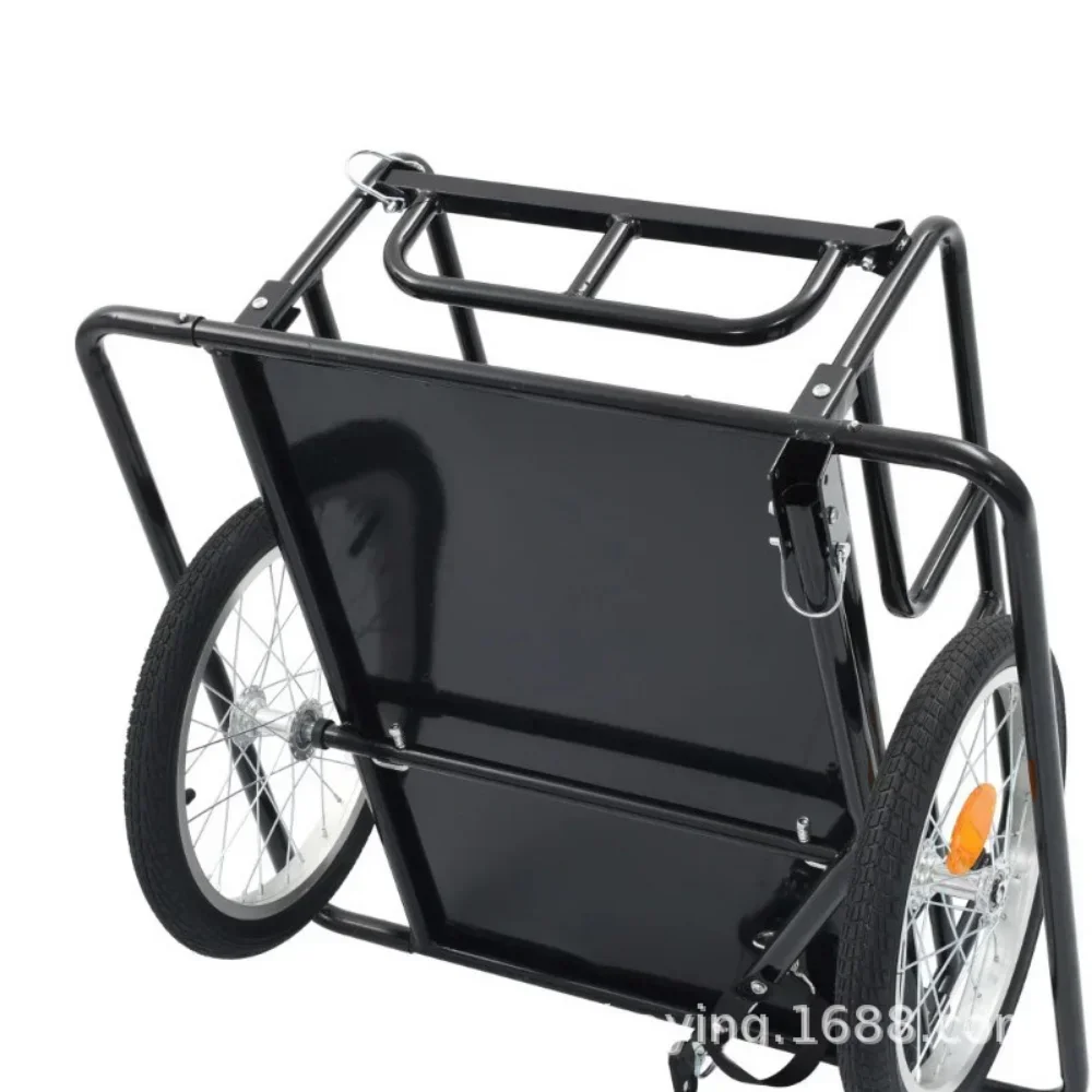 Foldable Cargo Bicycle Trailer Outdoor Riding Rear-mounted Cargo Bucket Bicycle Traction Tool Cart