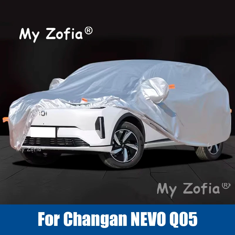 

For Changan NEVO Q05 2024 2025 2026 Full Car Covers Outdoor Sun Anti UV Rain Snow Dust Protection Oxford Cloth Accessories
