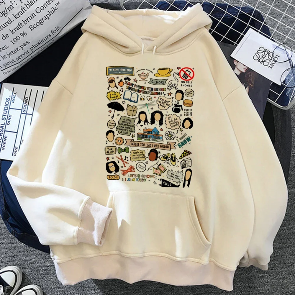 Gilmore Girls Malossi Theme Hoodie Sweatshirt Print Unisex Streetwear Hip Hop Style Autumn Winter Fashion Clothes plus size