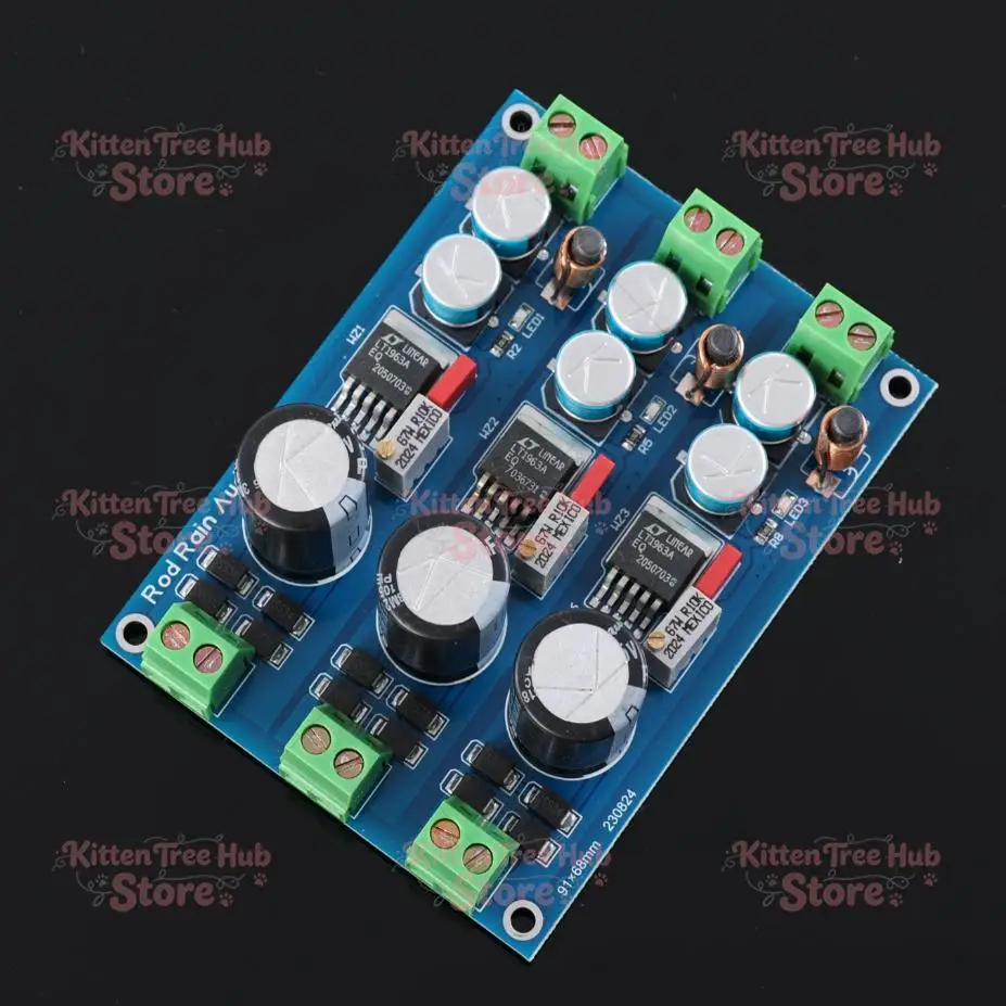 Power Board/DC/AC 5-24V NEW LT1963A High-speed and Low-noise 3 Way Independent Linear Regulated Power Supply