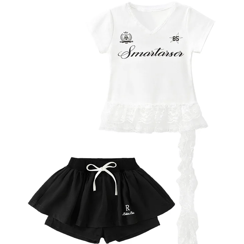 Neue Moderne Jazz Dance Kostüm Mädchen Hip Hop Kleidung Kurzarm Mode Anzug Kpop Leistung Outfit Teenager Streetwear Sets