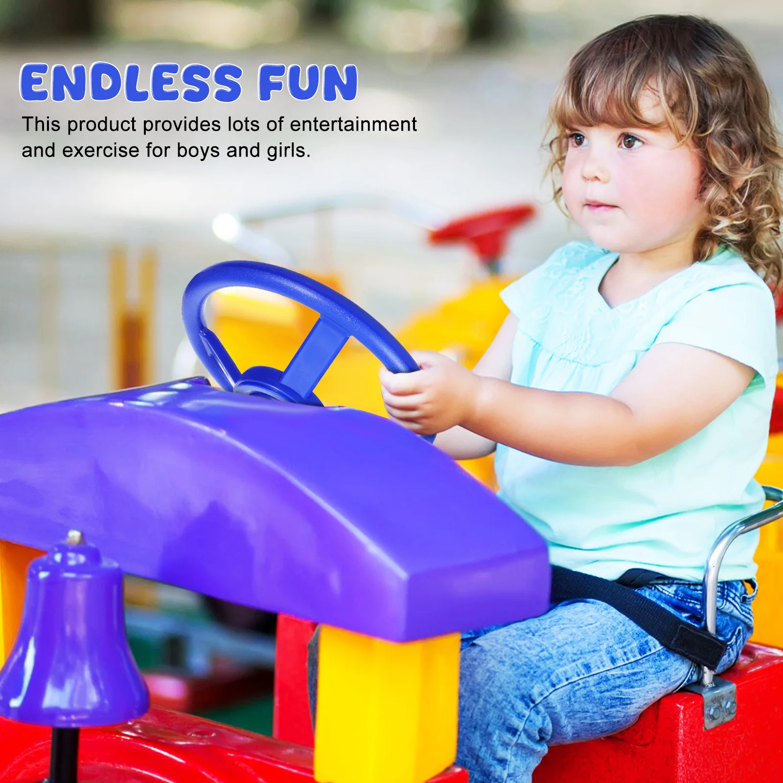 コンパクトなプラスチック製ステアリングホイール子供用軽量簡単インストールスイングセット裏庭遊び場ごっこ遊び運転交換用アクセサリー