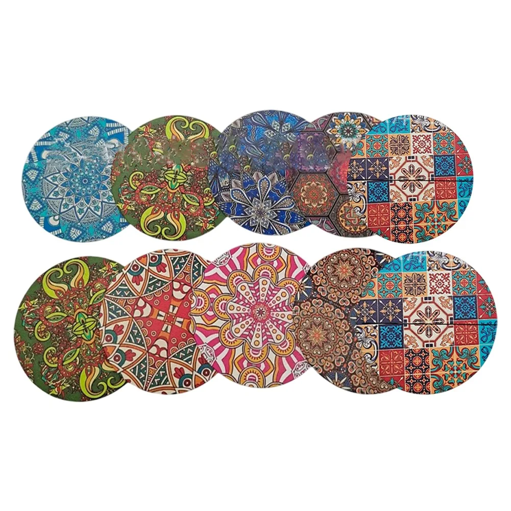 

For Dining Placemats Set 5 Insulated with Unique Round Patterns Protects Your Table from Heat While Enhancing Style