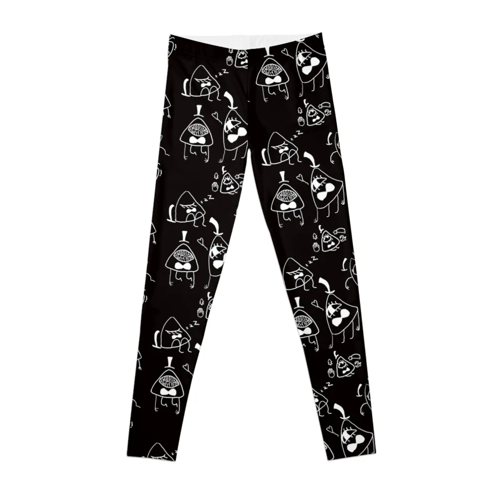 

bill cipher is a dork tiles-white Leggings gym's clothing Women's gym Womens Leggings