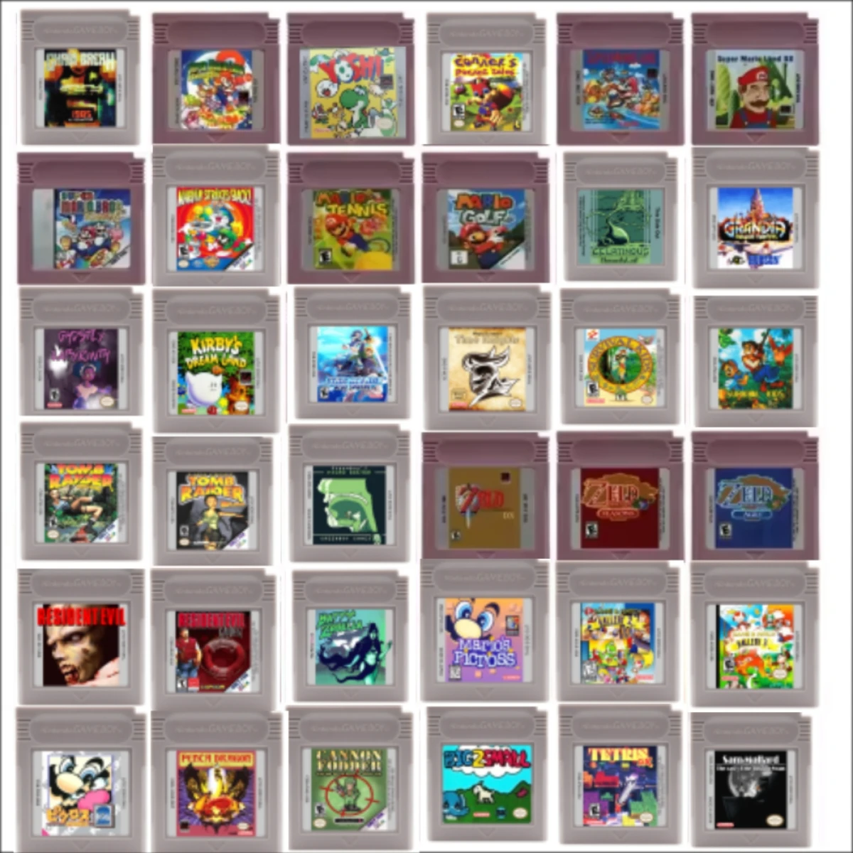 

GBC 16-bit video game cartridge, Ddonkey Kong Mmario Mmega Man Resident Eviil Zzelda Wwario Himes Quest console card for gift