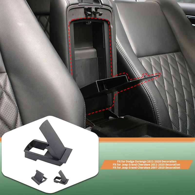 

1X Car Center Console Armrest Box Hidden Storage Box For Jeep Grand Cherokee 2011-2020 Fit Dodge Durango 2011-2020