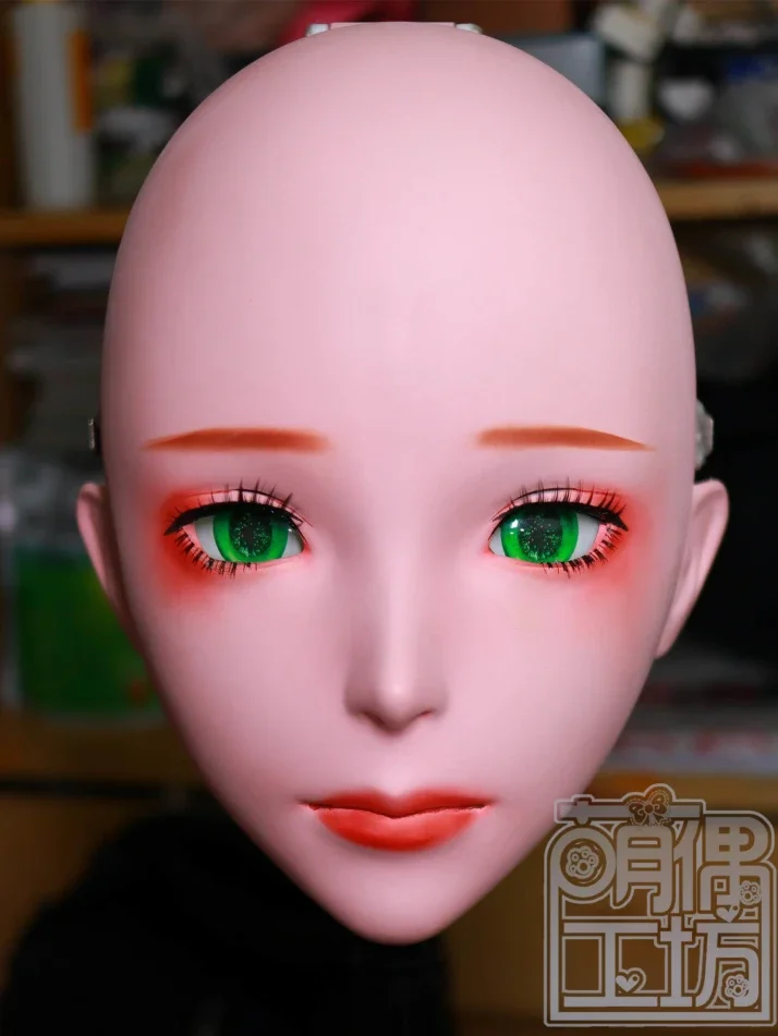 (JW-Mask18) Kigurumi Transsexuals Beauty Makeup Cosplay Silicone Half Head Mask Anime Kigurumi Masks Crossdresser BJD Doll