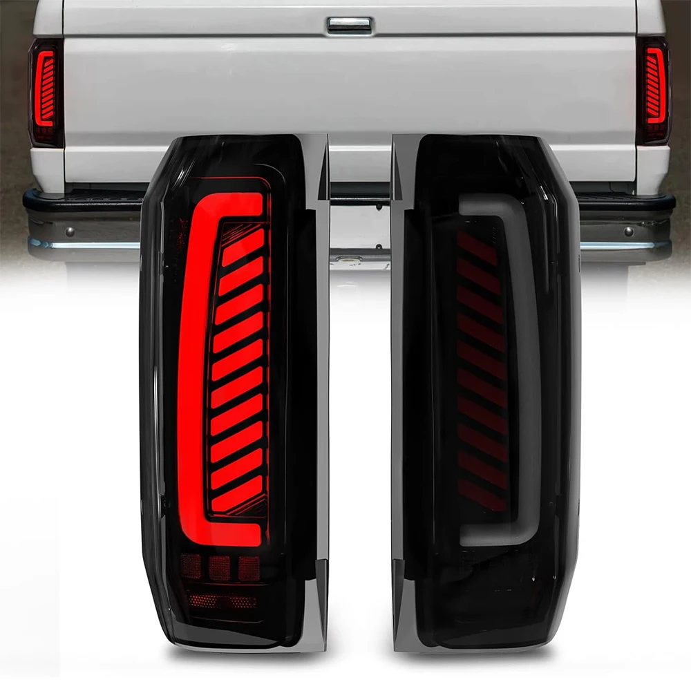 

For Ford F150 F250 Bronco 1987-1996 Start Up Animation LED Tail Lights for 1987-1997 F350 Turn Signal Brake Reverse Light