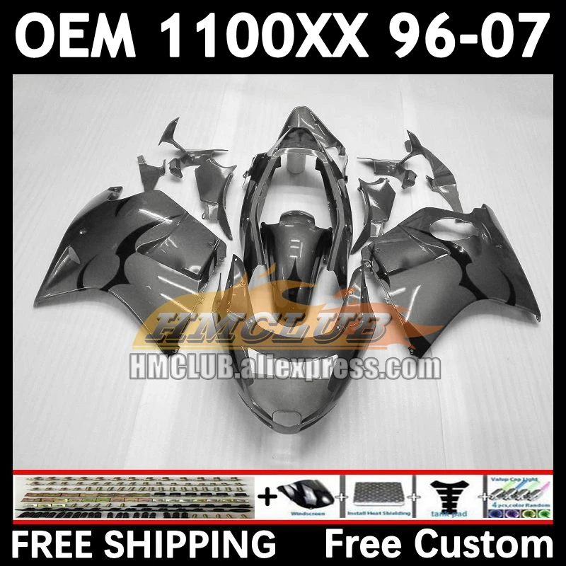 Blackbird For HONDA CBR1100 XX CBR1100XX grey flames 85No.86 CBR 1100XX 1996 1997 1998 1999 2000 01 02 03 04 05 06 07 Fairings