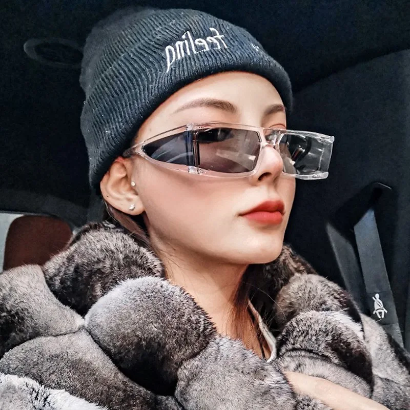 2022 Vintage Multi glasses lens Sunglasses Women men hip hop Rectangle Sun Glasses Female men Popular Colorful Square Eyewear image 3