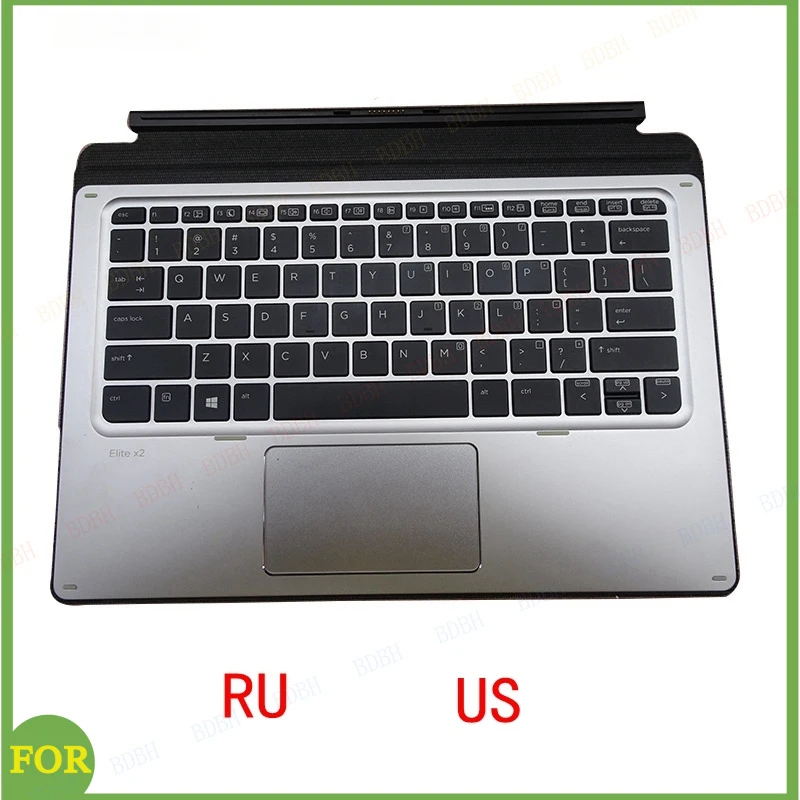 

US/RU With Backlight New For HP Elite x2 1012 G1 Palmrest Cover keyboard With Touchpad HSTNN-D72K 845651-B31 846748-B31