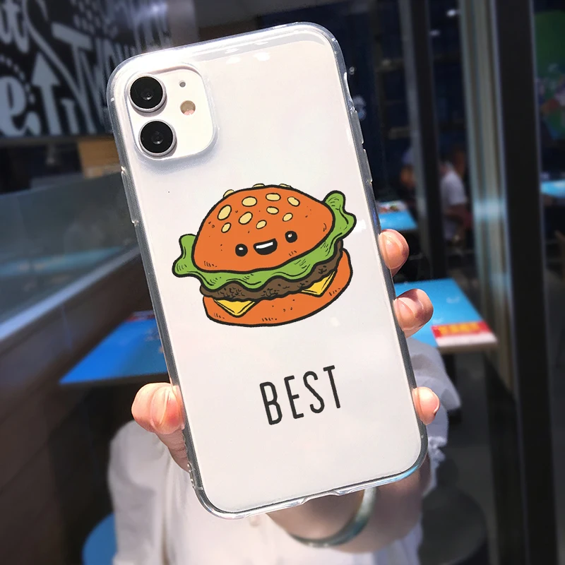 Best Friends Phone Case For iPhone 16 15 14 13 12 11 Pro XS MAX 7 XR 8 7 Plus Clear Cover Fundas
