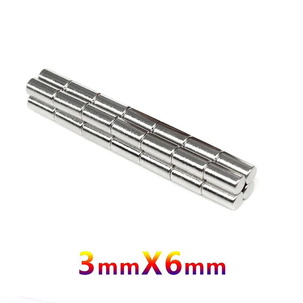 20/50/100/500/1000PCS 3x6 Small Search Minor Magnet 3mm x 6mm Bulk Round Neodymium Magnets 3x6mm Disc Magnets strong 3*6 mm