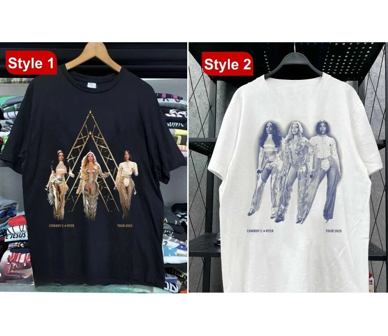 

Новый продукт!! Beyonce Legacy Merch Denim Carter Tour 2024, мужские и женские повседневные и удобные рубашки с короткими рукавами и принтом