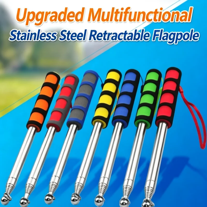 1M/1.2M Hollow Drum Hammer House Inspection Tool Hollow Drum Hammer Stainless Steel Telescopic Drum Hammer Detection Tile