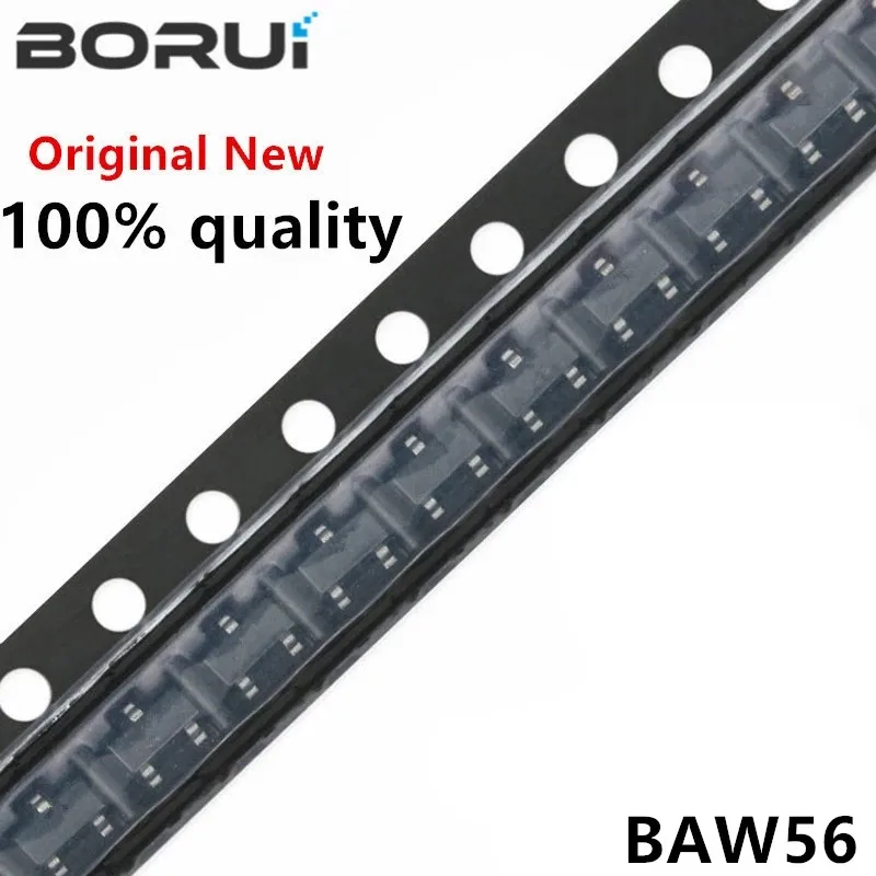 100pcs BAW56 SOT-23 A1 A1t SOT23 SMD transistor New Original