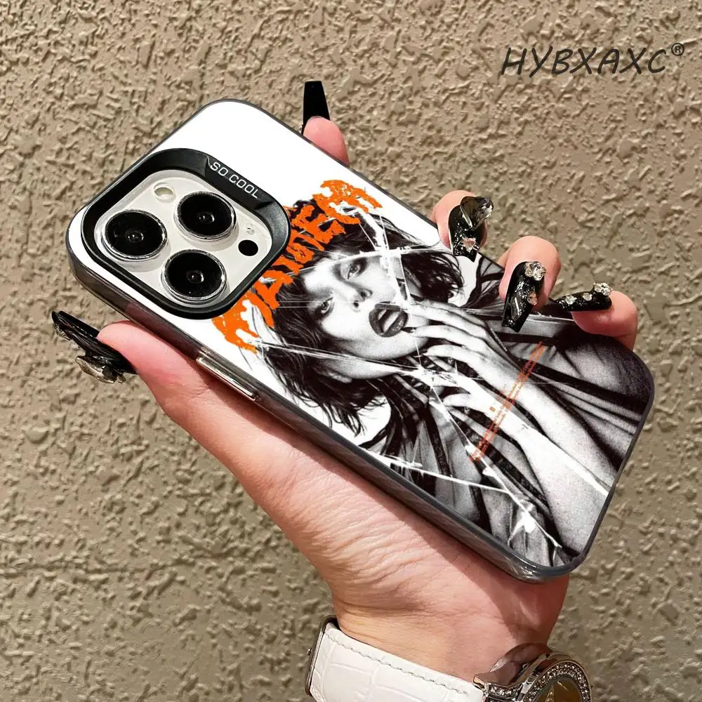 HD Singer L-Lady G-Gaga Handyhülle für Apple 17 11 12 13 14 15 16 Pro Max Plus Schutz-Plating-Handyhülle aus hochwertigen Materialien