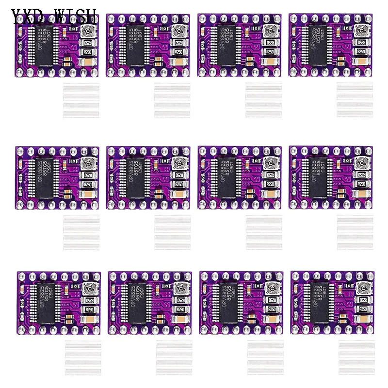 

100pcs StepStick A4988 DRV8825 Stepper Motor Driver With Heat sink Carrier Reprap RAMPS 1.4 Stepper Motor Driver Board DIY Kit