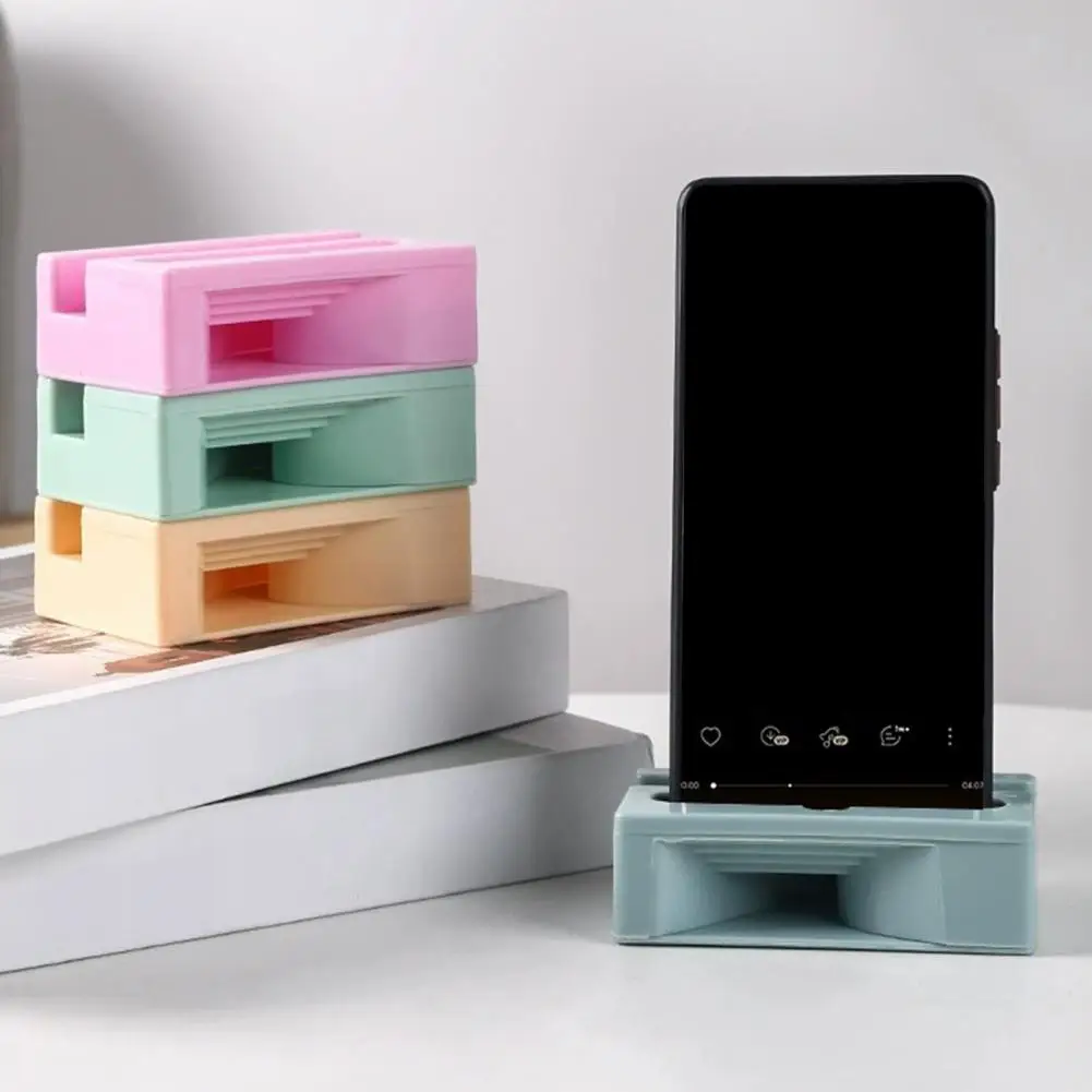 حامل هاتف مضخم الهاتف حامل سطح المكتب بدون استخدام اليدين حامل هاتف قوس كسول لتدفق الموسيقى ومكالمات الفيديو وعروض التلفزيون