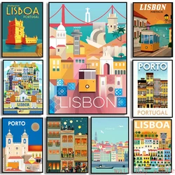 Nordic Porto Cathedral Portugal Lisbon Poster Music House Vintage Travel Poster Canvas Painting Coated Wall Gift Home Decor
