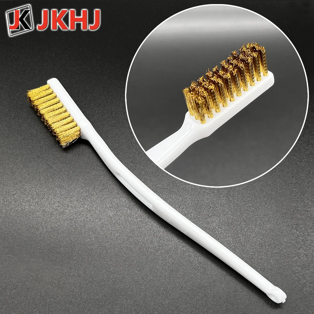 1/2pcs Copper Wire Toothbrush Print Head HOTEND Cleaning Brush Copper Wire Brush Nozzle 3d Printer Parts Accessories