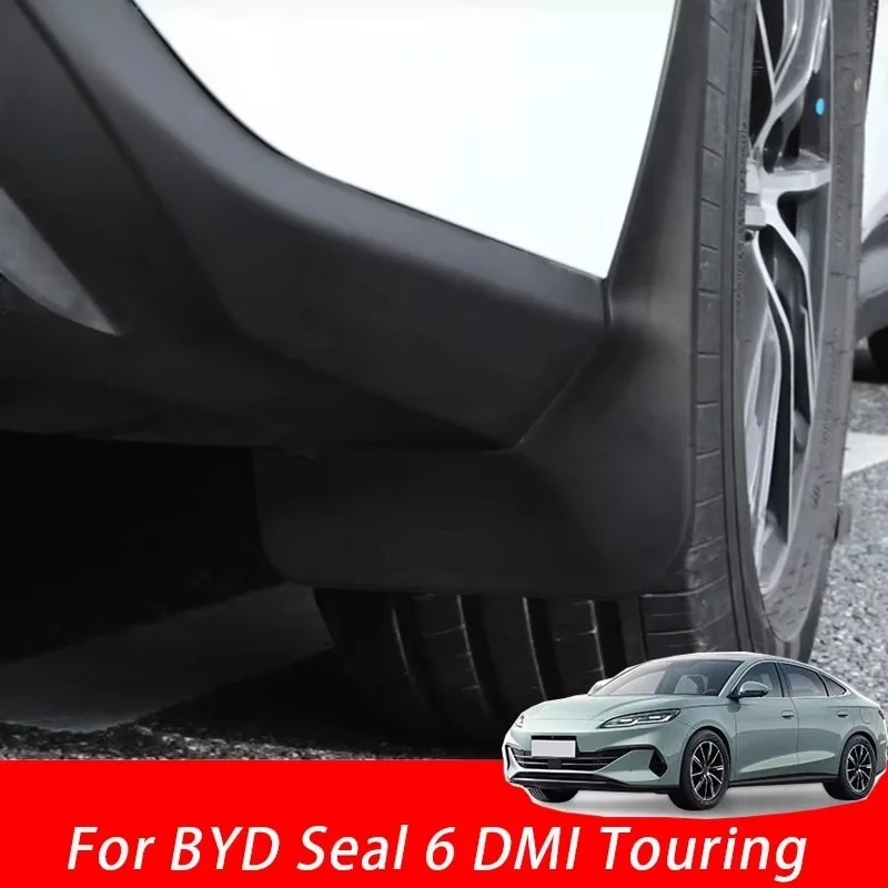 For BYD Seal 6 DMI Touring 2025- 2027 Car Mudguards Plastic Fender Cover Flares Splash Guard Cover Auto Mud Flaps Accessories