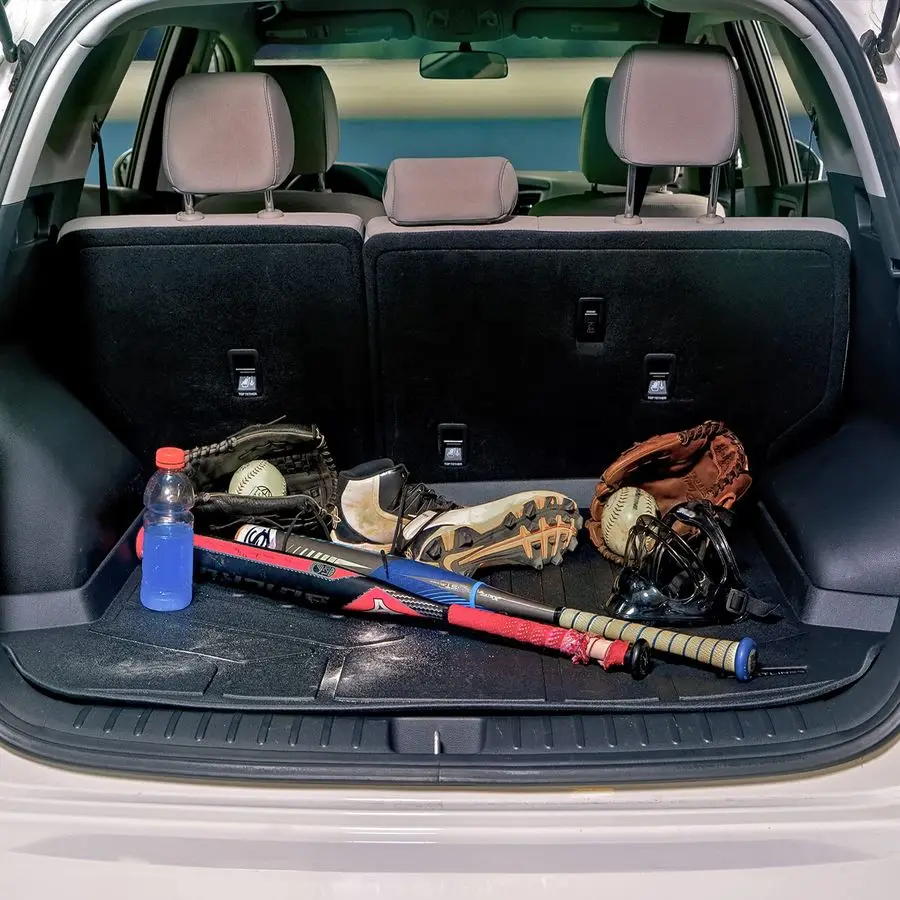 سجادة أرضية مخصصة لبطانة صندوق السيارة مناسبة لجميع الأحوال الجوية خلف الصف الثالث باللون الأسود متوافقة مع هوندا أوديسي 20182025