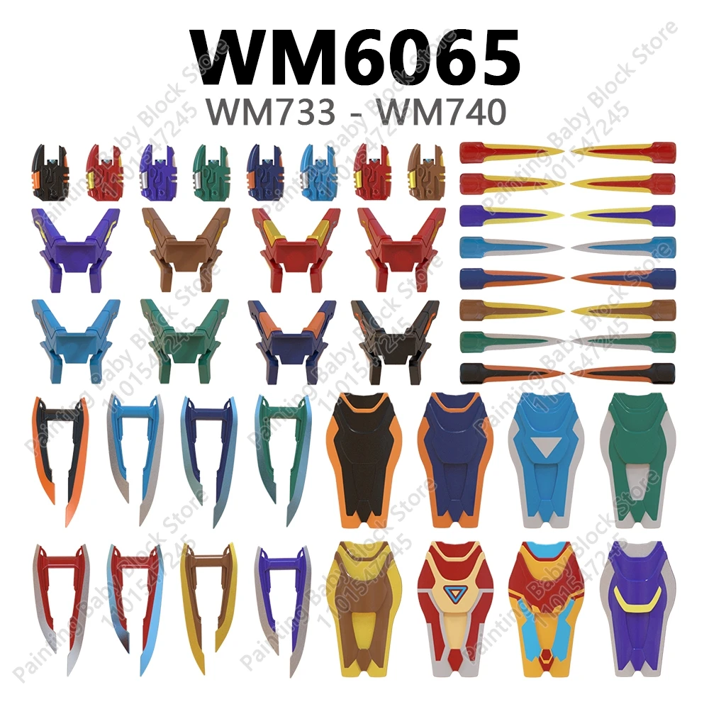 WM6065 WM733 WM734 WM735 WM736 WM737 WM738 WM739 WM740 DIY Bricks WM Blocks Compatible with Action Figure Parts Accessories Toys