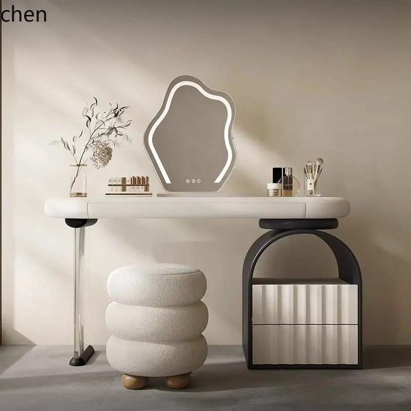 YFY  Dressing Table Small Apartment Bedroom Makeup Table Master Bedroom Bedside French Style