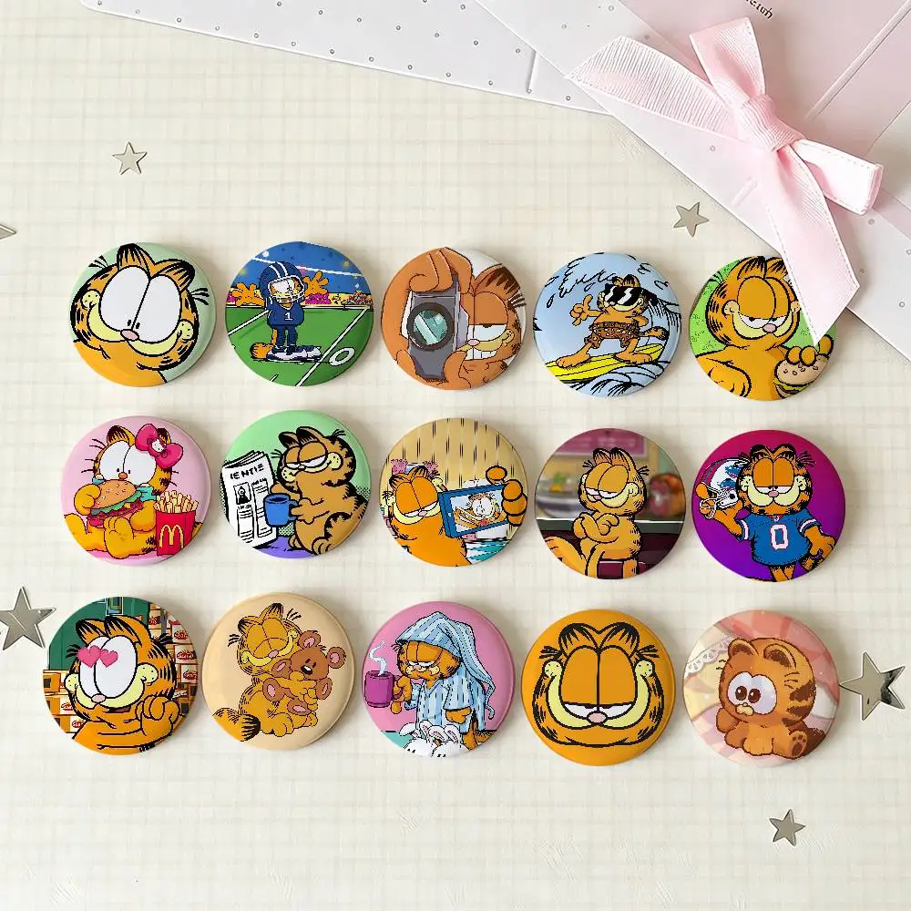 G-Garfield Badges Tinplate Soft Button Pin Brooch Metal Badge Custom Jewelry Accessories Hat Bag Lapel
