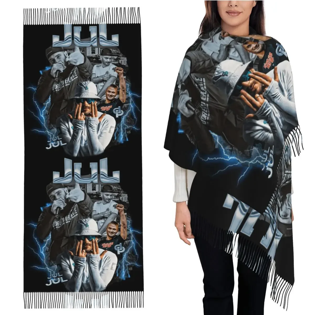 

Jul Bootleg шарф, шарфы с кисточками для женщин, мягкие теплые шали и накидки, большая осенне-зимняя шаль