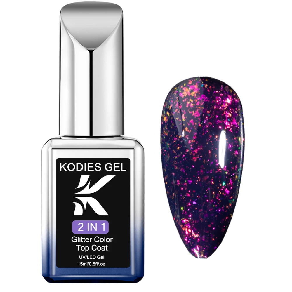 كودي-طلاء أظافر شبه دائم ، معطف علوي لامع من العقيق ، شاميليون بدون مسح ، أورورا ، الأشعة فوق البنفسجية وإضاءة ليد ، فن تجميل الأظافر ، 15 * *