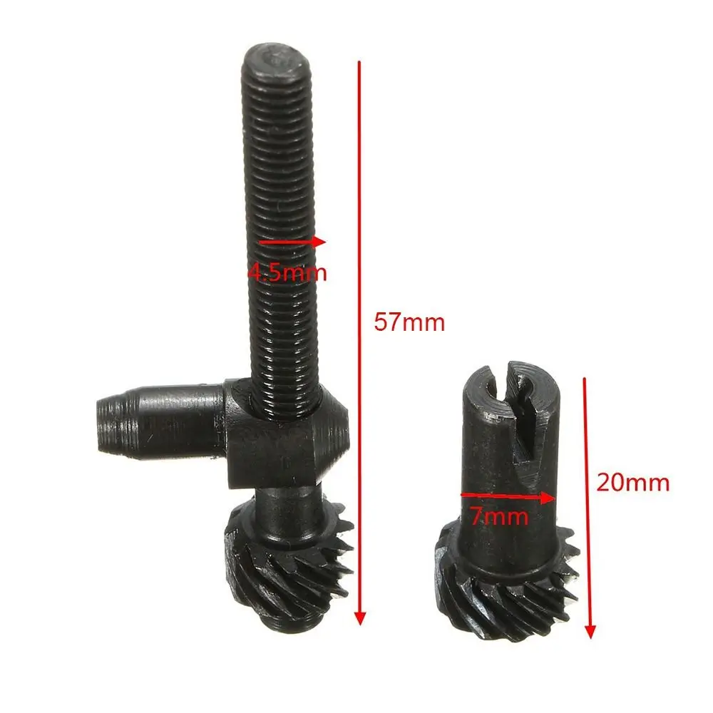 1Set Durable Screw Chain Adjuster Tensioner Metal Black Chain Saw Adjustment Tool Chain Tensioner Tool Set Garden Accessories