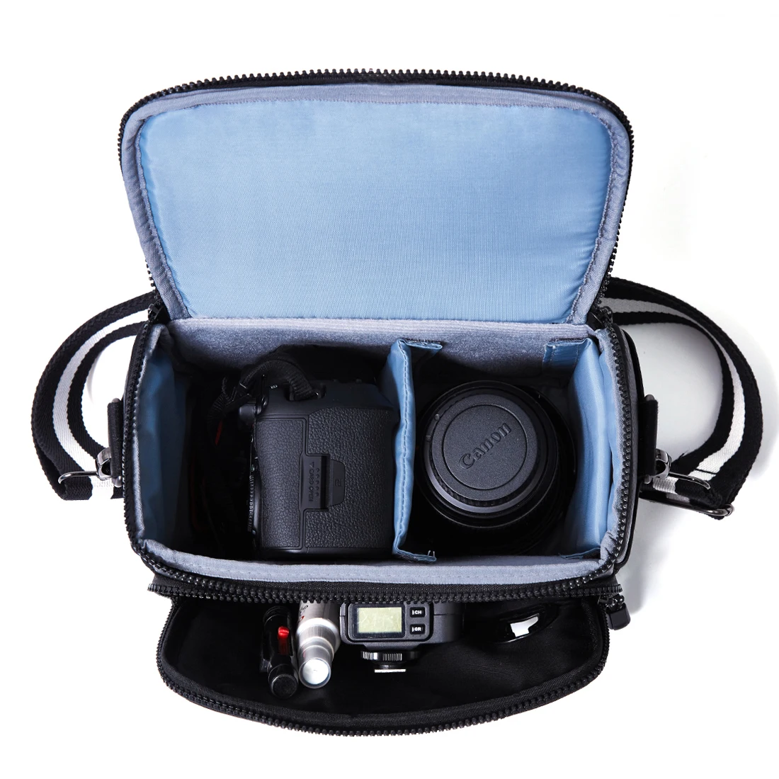 MCHENG Camera Bag Case, Camera Shoulder Bag with Adjustable Dividers