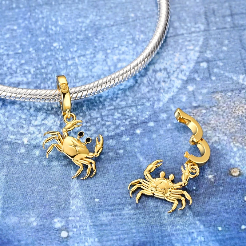 New 925 Silver Charms Beads The Twelve Zodiac Signs Dangle Fit Women Original Bracelet DIY Jewelry Gifts