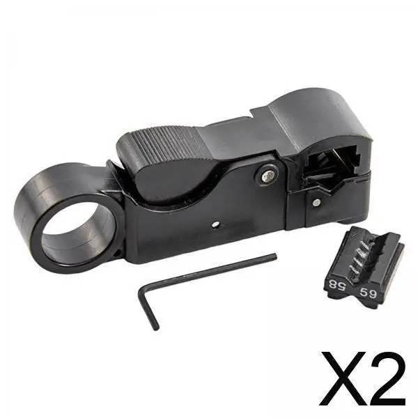 

2 регулируемых инструмента для зачистки коаксиального кабеля, инструмент для зачистки проводов для RG62 RG4C