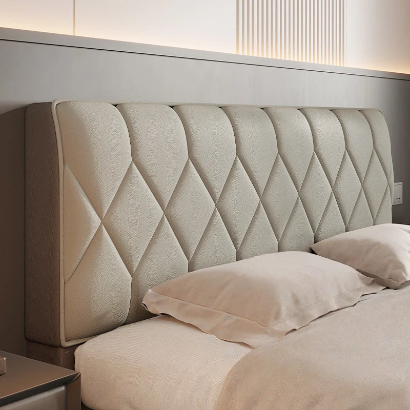 Luxury PU Leather Bed Headboard Cover All-inclusive Thicken Quilted Bed Head Cover Bedside Bed Back Dust Protector Cover
