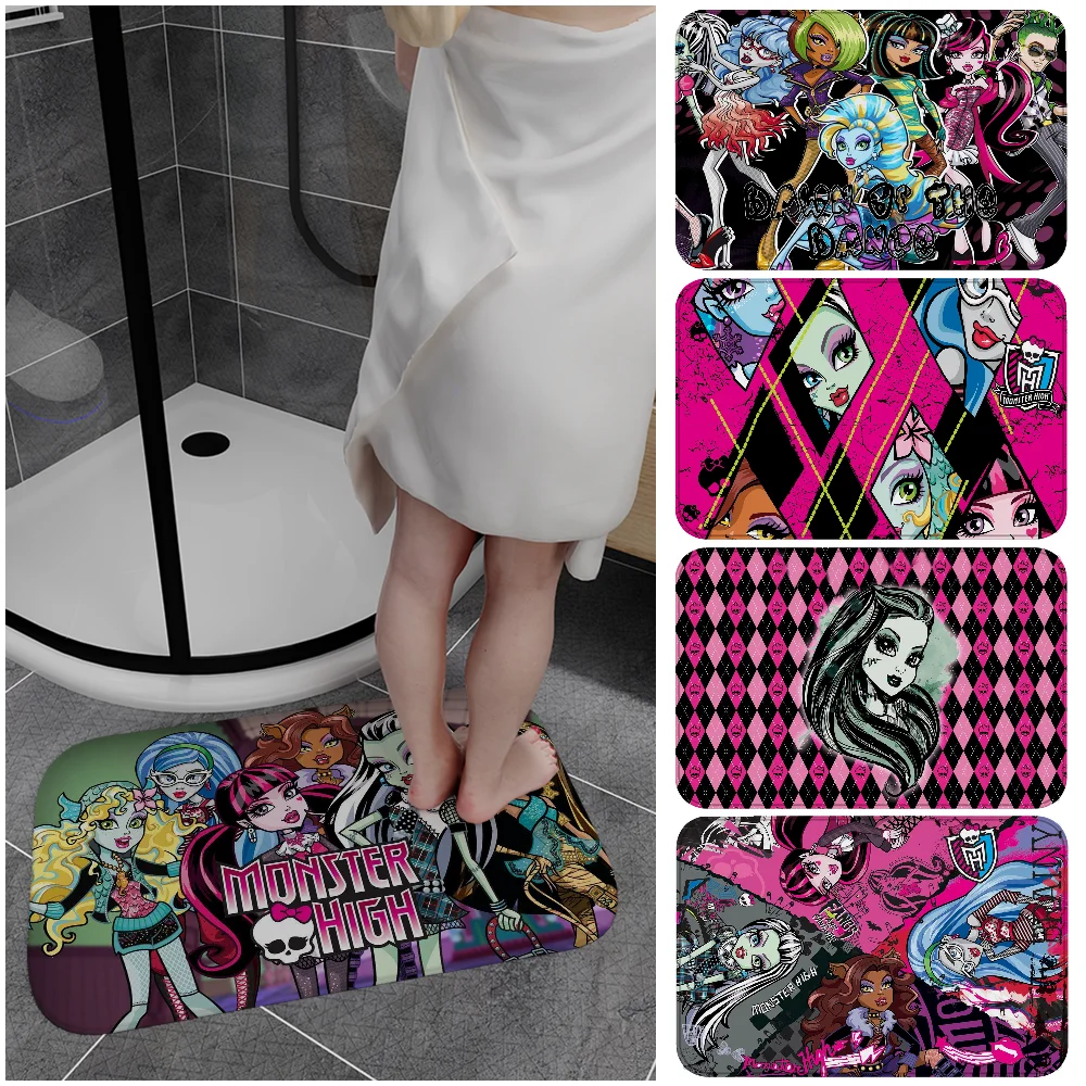 

M-Monster Cartoon High Entrance Door Mat Nordic Style Home Doormat Bathroom-Toilet Mats Bedroom Hotel Decor Mat