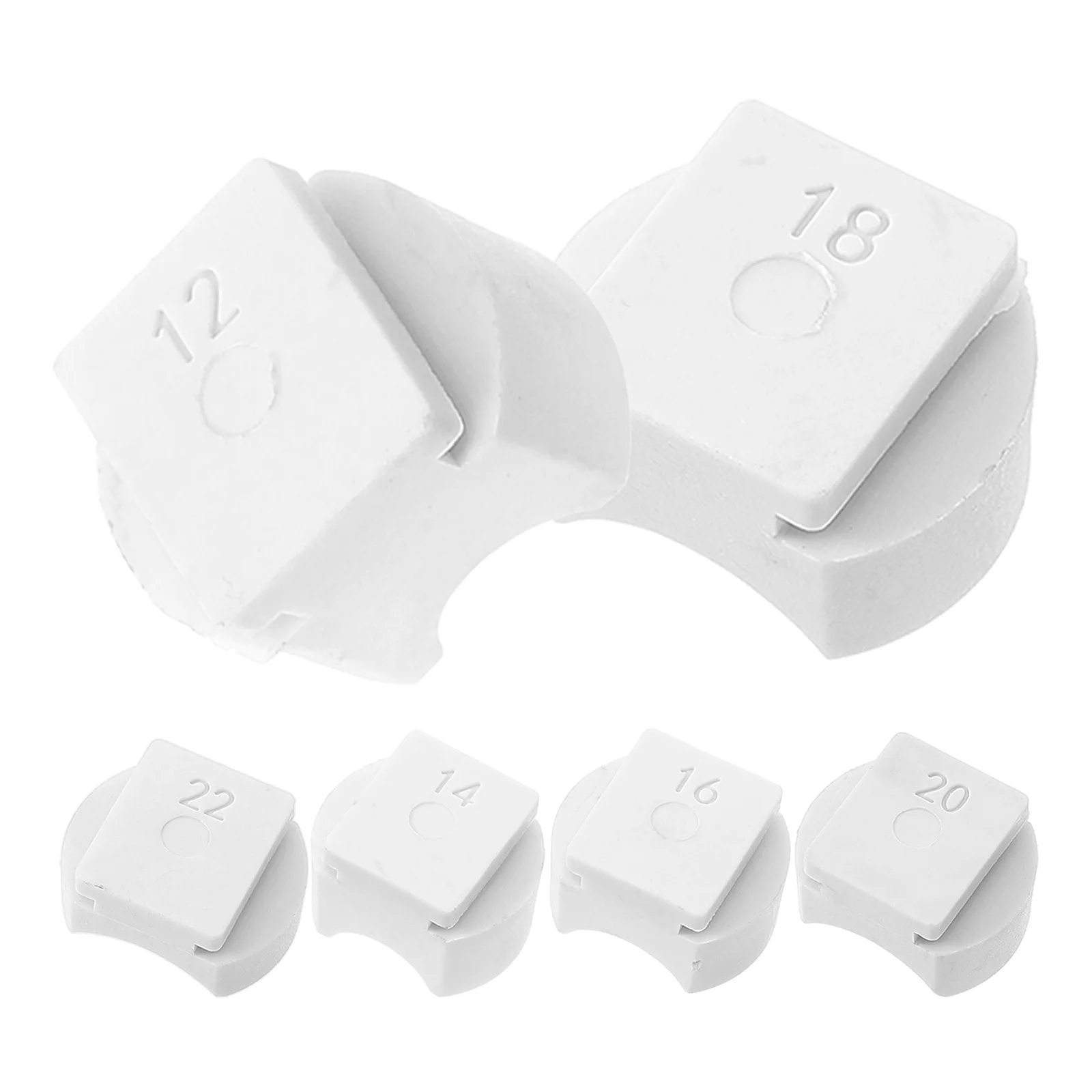 

6pcs Ring Bender Accessories Small Jewelry Making Tools Plastic White Dies for DIY Projects Ring Bending Supplies