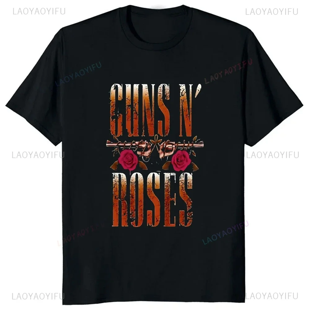 

Retro Guns N Roses Loose Short Sleeve T-shirt Summer Trend Harajuku Short Sleeve Unisex Shirt Graphic Oversized T-shirt