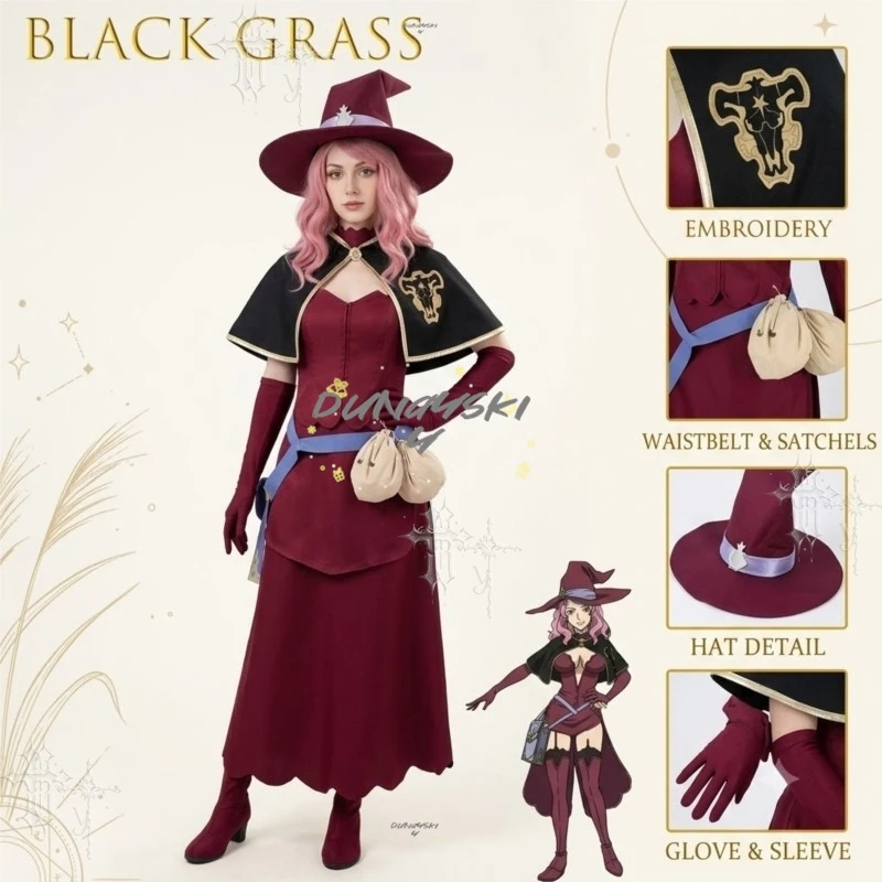 BlackGrss Vanessa Enoteca Full Cosplay Suit Anime Female Character Outfit for Convention Party Stage Role Play