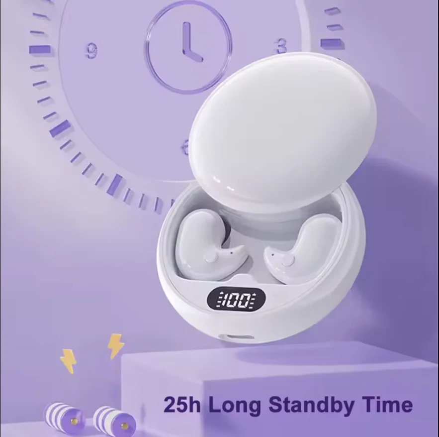 Wireless Earbuds Bluetooth 5.3 Noise Cancelling Waterproof Invisible Sleep Headphones for Android and Apple Operating Systems