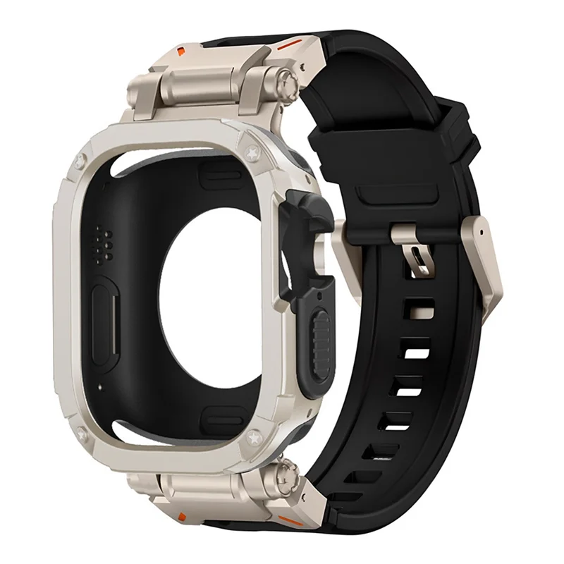 CS-For Watch 9 Ultra 49 مم غطاء حماية من مادة TPU بسوار من السيليكون ومجموعة حافظة ساعة مضادة للسقوط