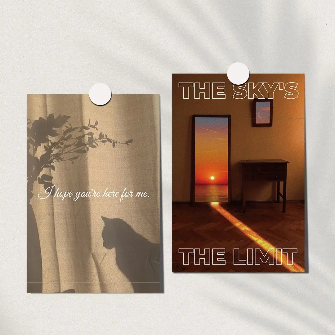 10 New Postcards Between Light and Shadow High-end Atmosphere Background Props Indoor Desktop and Wall Decoration Cards