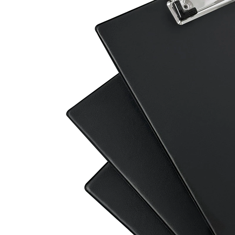 Portapapeles de plástico, (juego de 5) portapapeles con clip de perfil bajo, tableros de clip de 8,9 x 12,3 pulgadas para oficina, escuela