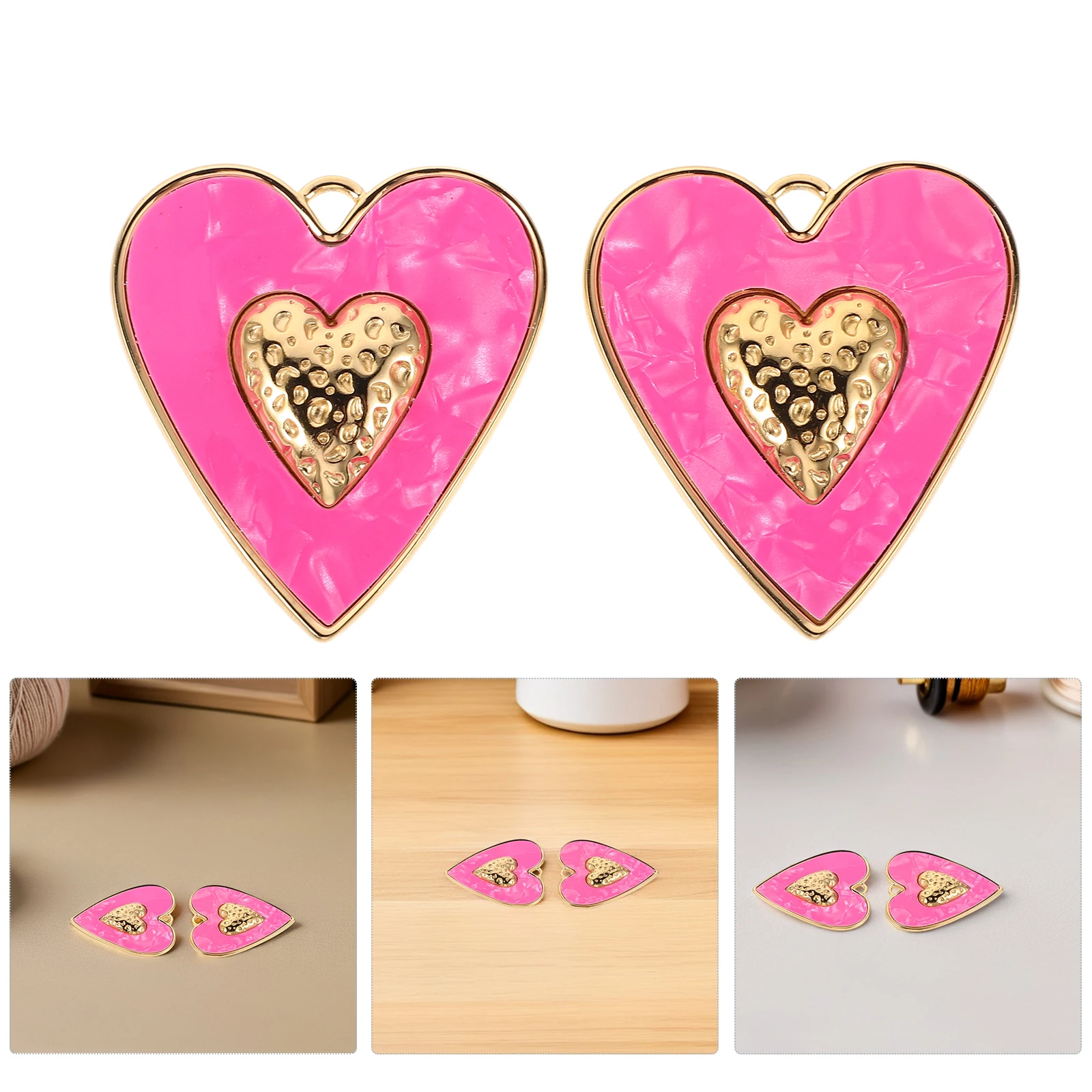 

Stainless Steel Love Pendant Heart Shape Necklace for Women Pendants Charm Embellishments Jewelry Bracelet Decors DIY