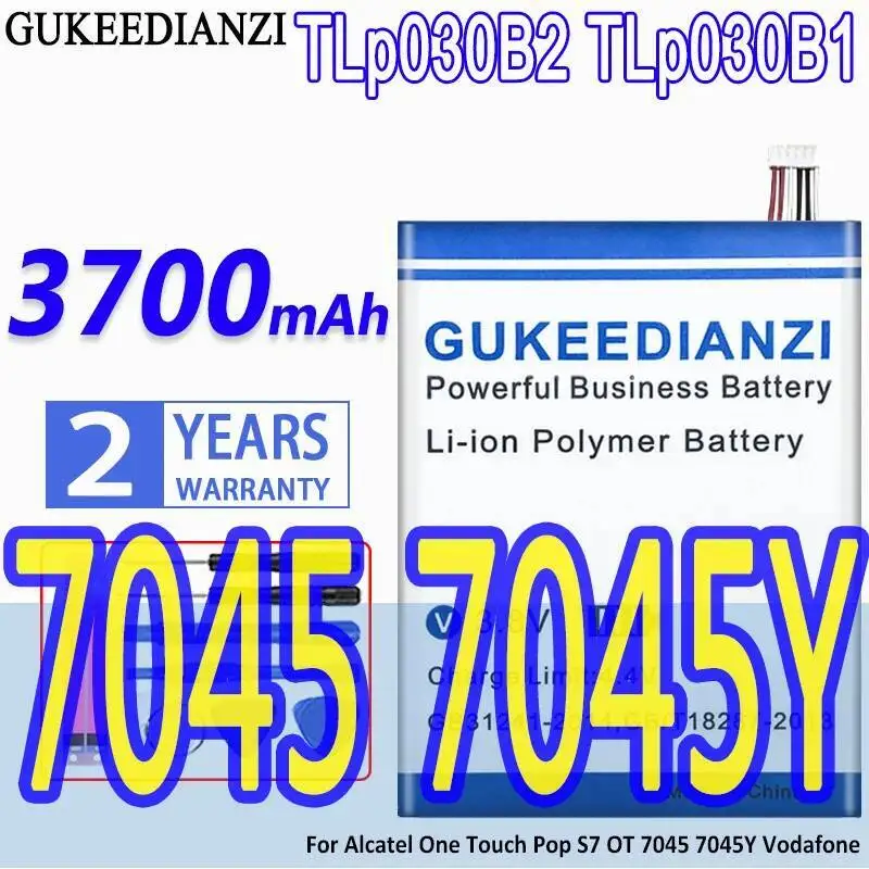 

For Alcatel One Touch Pop S7 OT 7045 7045Y Mobile Phone Battery Tlp030b2 Tlp030b1 High Compatibility 3700Mah Long-Lasting