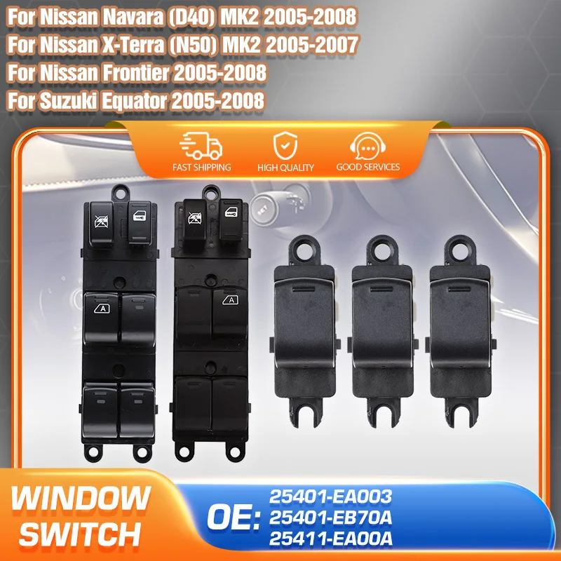 Electric Power Car Window Master Switch For Nissan Frontier Nissan Navara Suzuki Equator Nissan X-Terra 2005-2008 25401EA003