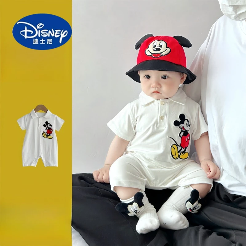 

Disney Baby Polo-Collar Bodysuit | Premium Cotton Romper | Cartoon Outfit for Infants