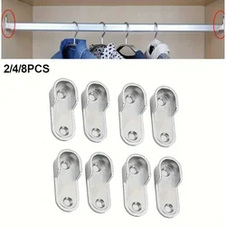 2/4/8Pcs Wardrobe Clothes Tube Support Closet Rod Pole End Bracket Thickening Holder Cupboard Hardware Furniture Accessories